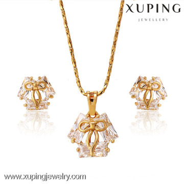 62654-Xuping 18K Gold Plated Fine Jewelry Elegant Crystal Jewelry Set